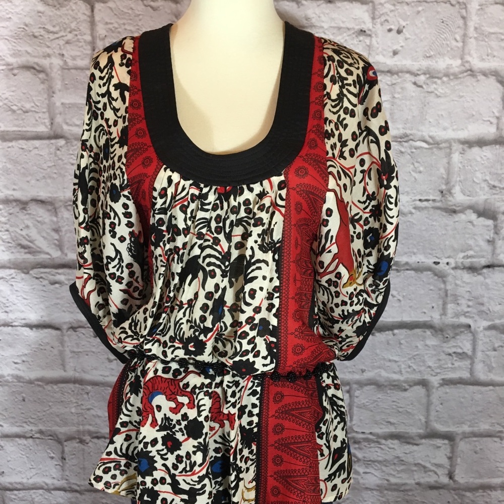 Plenty by Tracy Reese size XS tunic top multi.
